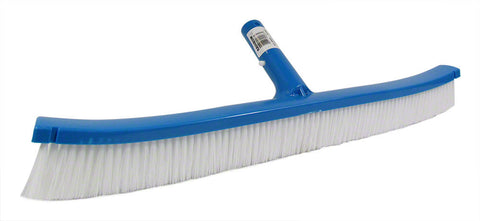 912 Curved Brush; 18 Inch; ABS Plastic Back; White Polypropylene Bristle - Poolweb Image 1