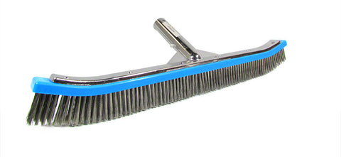 Rainbow(tm) Service Pro 718 Algae Brush; 18 Inch; Metal Back; Stainless Steel Bristle - Poolweb Image 1