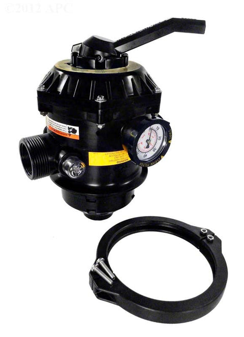 Tagelus®ABS Clamp Style 6-way Backwash Multiport Valve; 1-1/2 Inch; 6 Inch Neck - Poolweb Image