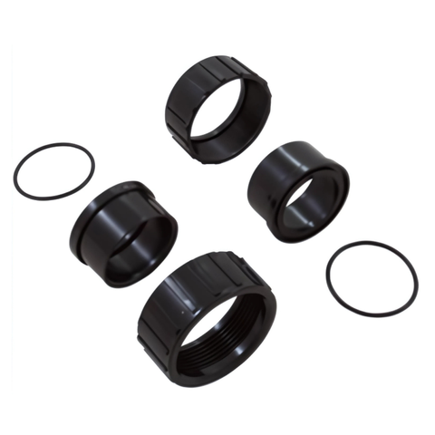 31150109r2-blk 2pk 2" Half Unions Saniclear Blk - Pool Supplies Canada Image 1