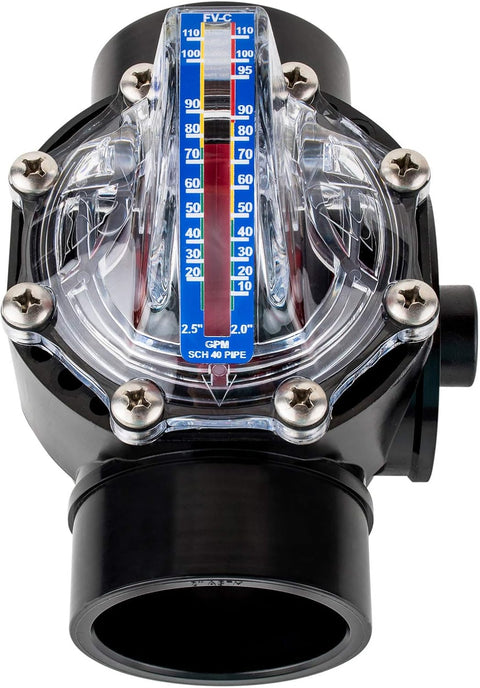 FlowVis® 1 1/2" Complete Pool Flow Meter w/Check Valve (FV-15)