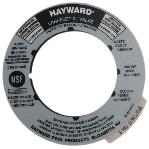 Sp0714t Multiport Valve Position Label - Pool Supplies Canada Image