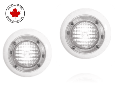 AquaLamp Complete Lighting Kit - Incandescent White Lights with White Trim x2
