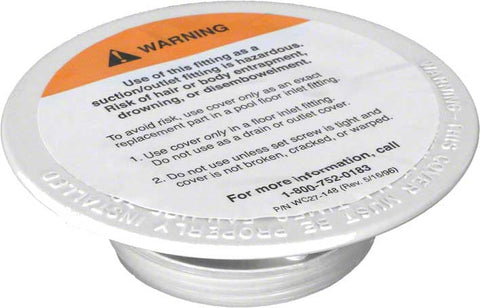 White Floor Inlet Cover Plate - Poolweb Image