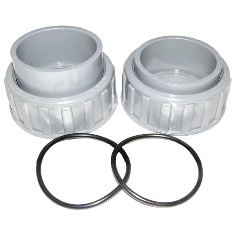 PVC 2-piece Connector and Nut for Model R185a; R265a; R335a; R405a Pool Heater; 2 Inch - Pool Supplies Canada Image