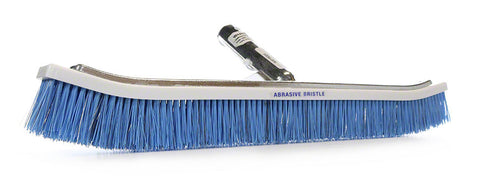 Rainbow(tm) Service Pro 907 Sleeved Curved Brush; 18 Inch; Metal Back; White Blended Nylon and Stainless Steel Bristle - Poolweb Image