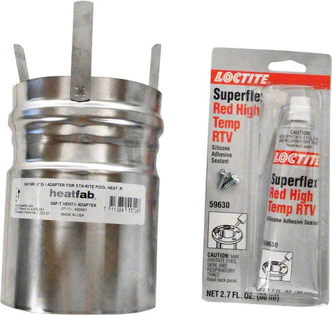 Stainless Steel Horizontal/vertical Positive Pressure Venting Appliance Adapter for Sta-rite®Max-e-therm Pool and Spa Heater - Poolweb Image