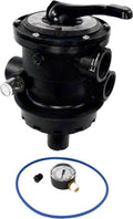 Vari-flo™Xl Top Mount Multi-port Control Valve for Pro Series™Sand Filter; 1-1/2 Inch Fip; Black - Poolweb Image