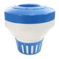 330 Floating Chemical Dispenser for Six 3 Inch or 3 Lb of 1 Inch Tablets; Blue and White; 12/carton - Poolweb Image