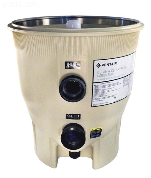Almond Bottom Tank Assembly for Clean & Clear Plus Cartridge Filter; Quad D.e. Filter - Poolweb Image