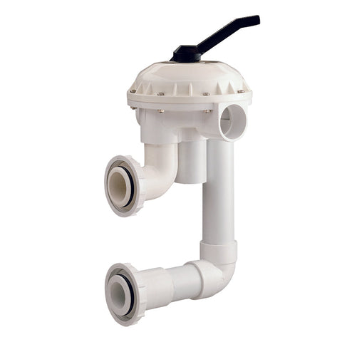 PVC Hiflow Valve with Plumbing and Bulkhead Fittings; 2 Inch Slip - Poolweb Image
