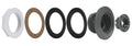 Fiberglass Accent Light Wall Fitting for Crystalogic®and Colorlogic®Lights; Dark Gray - Poolweb Image