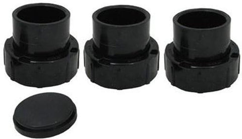 Tailpiece; Cap and Union Nut Set for Cv340/460/580; Cl340/460/580; Cs/150/200/250; Cj200/250; Dev48/60; Del48/60 Filters; Set of 3 - Pool Supplies Canada Image