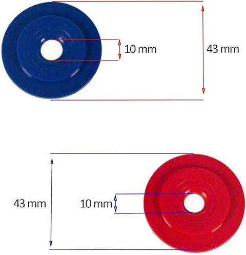 Red/blue Uwf Restrictor Disks - Pool Supplies Canada Image