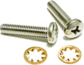 #10-32x7/8" 480/3900 Ss Pan Head Screw W/ Star Washer - Poolweb Image