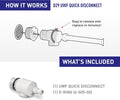 Uwf Quick Disconnect for Polaris Vac-sweep 180/280/380/3900 Sport; 480 Pro; 280 Tanktrax Pool Cleaners; White - Pool Supplies Canada Image