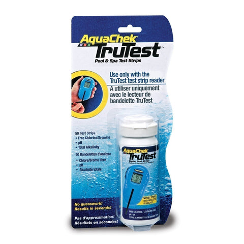 Hach Aquachek(r) Trutest(r) Test Strip Refill; Free Chlorine/bromine/ph/alkalinity Testing; 50 Strips/bottle; 12 Blister Cards/case - Pool Supplies Canada Image