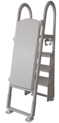 Above Ground Pool Resin A-Frame Safety Ladder w/ Safety Door - ACM-101AS