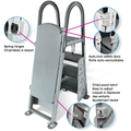Above Ground Pool Resin A-Frame Safety Ladder w/ Safety Door - ACM-101AS