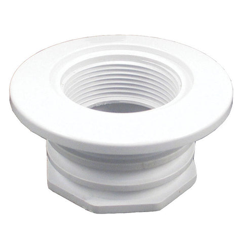 Standard Body Return Fitting for Gunite/concrete Pools; 1-1/2 Inch Threaded X 1-1/2 Inch Socket; White - Poolweb Image