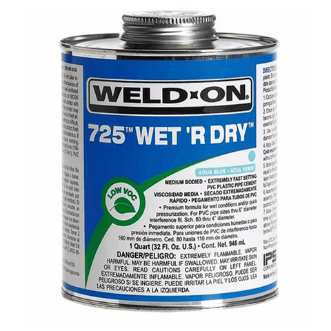 725 Glue Blue Wet'r Dry.25pt 24/cs - Pool Supplies Canada Image