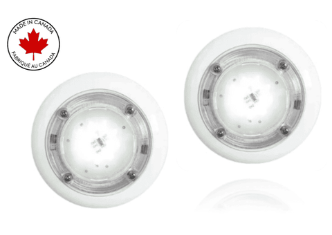 AquaLamp Complete Lighting Kit - LED White Light with White Trim x2