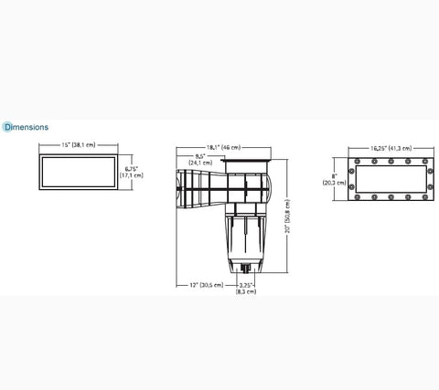 Carvin | Jacuzzi Wfl-u Vinyl Wide Mouth Skimmer - Gray - Pool Supplies Canada Image