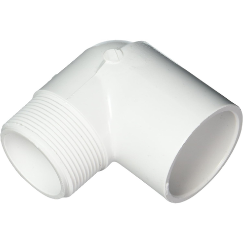 Lasco Fittings; Sch40 90 Degree Street Elbow Mpt X Slip - Pool Supplies Canada Image 1