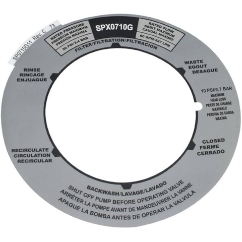 Sp0714t Multiport Valve Position Label - Pool Supplies Canada Image