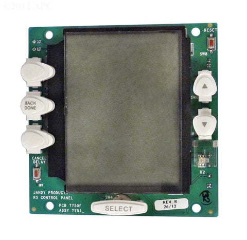 Rs Onetouch Pcb Sub-assy W/ Wht Buttons & Lcd - Poolweb Image