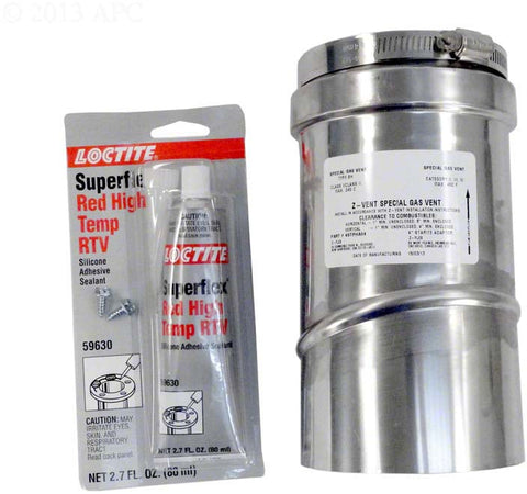 Stainless Steel Horizontal/vertical Positive Pressure Venting Appliance Adapter for Sta-rite(r) Max-e-therm Pool and Spa Heater - Poolweb Image 1