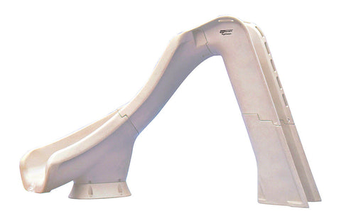 Sr Smith Typhoon®Pool Slide; 275 Lbs Load Capacity; 7 Ft 4 Inch Overall Height; 9 Ft 10 Inch Flume; Left Turn; Sandstone - Poolweb Image