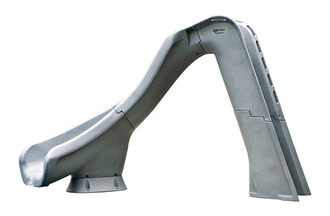 Sr Smith Typhoon®Pool Slide; 275 Lbs Load Capacity; 7 Ft 4 Inch Overall Height; 9 Ft 10 Inch Flume; Right Turn; Gray Granite - Poolweb Image