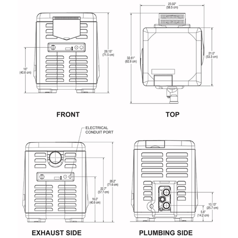 Mastertemp®Digital Heavy-duty High Performance Low Nox Pool and Spa Heater; 250000 Btu; Natural Gas; Cupro-nickel Tubing - Pool Supplies Canada Image