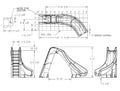 Sr Smith Typhoon®Pool Slide; 275 Lbs Load Capacity; 7 Ft 4 Inch Overall Height; 9 Ft 10 Inch Flume; Left Turn; Gray Granite - Pool Supplies Canada Image